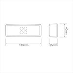 Feu de gabarit 12/24V rouge 110x40mm LED