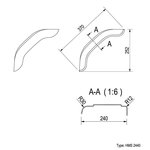 Pare-eclaboussures en plastique 40 cm (2440)