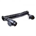 Cable spirale 3,5 m 13 conducteurs avec 2 fiches 13 broches PVC