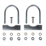 Support en U rond 60/70 mm pour bride de roue avant - lot de 2 pieces