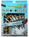 Jeu de tournevis Profil en T (pour Torx) avec percage frontal T6 - T40 11 pieces