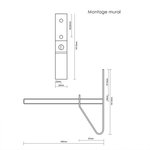 Ensemble de supports de pneus 2 pieces pour montage mural