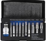 Jeu d'extracteurs de vis pour profil T defectueux (pour Torx) T10 - T55 11 pieces
