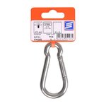 Mousqueton 80x8mm, acier inoxydable A4 AISI 316, 870 daN