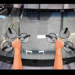 Palonnier a ventouses en aluminium avec 3 ventouses