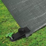 Pinces pour tapis de tente avec vis - lot de 4 pieces