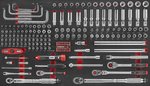 Chariot Jumbo noir a 8 tiroirs avec 610 outils (EVA)