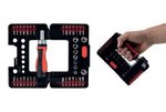Jeu de douilles / douilles avec poignee cliquet pour embouts, reversible 38  pieces