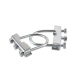 Collier de serrage 48 mm pour roue avant + 2 supports en U 60/70 mm