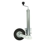 Roue jockey 60mm jante metal avec pneu PU 200x60mm pliable