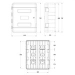 Coffres a outils 75,0L / 27,0x61,6x73,5cm avec 2 etageres + serrure a cylindre