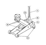 Cric rouleur hydraulique 2t