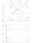 Pont elevateur a ciseaux 3 tonnes avec hauteur de levage de 960 mm