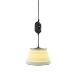Lampe suspendue LED pliable en silicone blanche diametre 20 cm