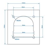 Contre plaque pour anneau d'arrimage seule 142x132mm x2 pieces