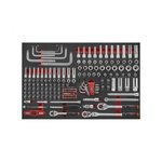 Chariot a outils noir a 8 tiroirs avec 512 outils (EVA)