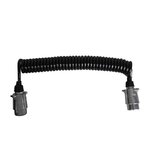 Cable spirale 4,5 m avec 2 fiches 7 broches en metal
