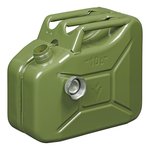 Bidon 10L metal vert avec bouchon a vis magnetique homologue UN-TuV/GS