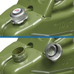 Bidon 10L metal vert avec bouchon a vis magnetique homologue UN-TuV/GS