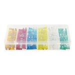 Assortiment de fusibles a lame standard 120 pieces dans une boîte en plastique