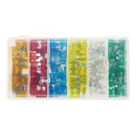Assortiment de fusibles a lame standard 120 pieces dans une boîte en plastique