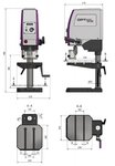 Perceuse d'etabli de precision - vario - diameter 15mm