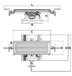 Table crois ee 945x483x169mm