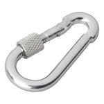 Mousqueton en metal 5x50mm avec fermeture a vis x10 pieces