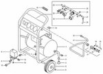 Compresseur de chantier mobile 10 bars, 20 litres