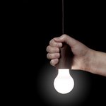 Lampe retro motif bois avec cordon 90cm