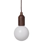 Lampe retro XL motif en bois avec cordon 90cm