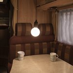 Lampe retro XL motif bois avec cordon 90cm