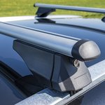 Porte-bagages de toit pour rail de toit ferme 120 cm aluminium 75 kg