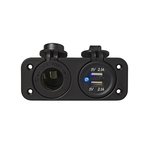 Kit d'encastrement : prise DIN + port USB double type A 2x2100mA
