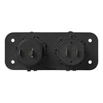 Kit d'encastrement : prise DIN + port USB double type A 2x2100mA