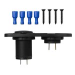 Kit d'encastrement : voltmetre 6-30V + port USB double type A 2x2100mA