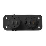 Kit d'encastrement : voltmetre 6-30V + port USB double type A 2x2100mA