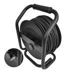 Enrouleur de cable CEE 25M 3x1,5mm² (2x Schuko + 1x CEE)