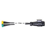 Faisceau cable 9M avec fiche 13-poles et 2x connecteur 5-poles