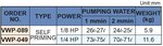 Pompe de refroidissement auto-amorcant, hauteur 240 mm, 0,18 kw, 230V