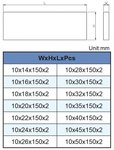 Jeu de cales paralleles vp-128a, 28 pcs