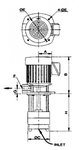 Pompe de refroidissement haute pression a 2 etages, 250 mm, 0,55kw, 400v