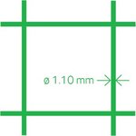 Volière maille PVC 13x1,1 100 cm x 10 m