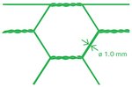 Maille hexagonale Avigal PVC 25x1.0 100 cm x 25 m 