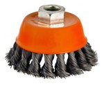 Brosse en acier en forme de cuvette torsadee diametre 65mm