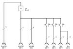 Repartiteur mural 4/16A IP44 3x LS 230V/16 A, 1xFI 40 A 4 poles 30mA