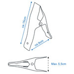 Pinces metalliques - jeu de 2 pieces