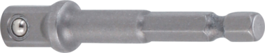 Adaptateur pour perceuses empreinte six pans m le 6,3 mm (1/4) sur carre m le 10 mm (3/8)