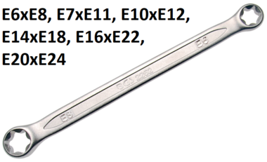 Cle polygonales double embouts avec t tes polygonales profil E E6xE8