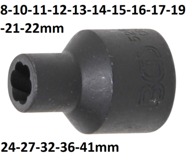 Insertion speciale torsion 8 - 41mm